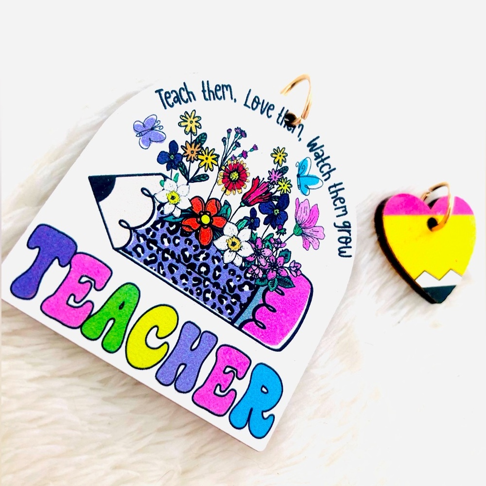 Two cute teacher charms! Teacher gifts - teachers - charm - 2 cute